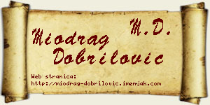 Miodrag Dobrilović vizit kartica